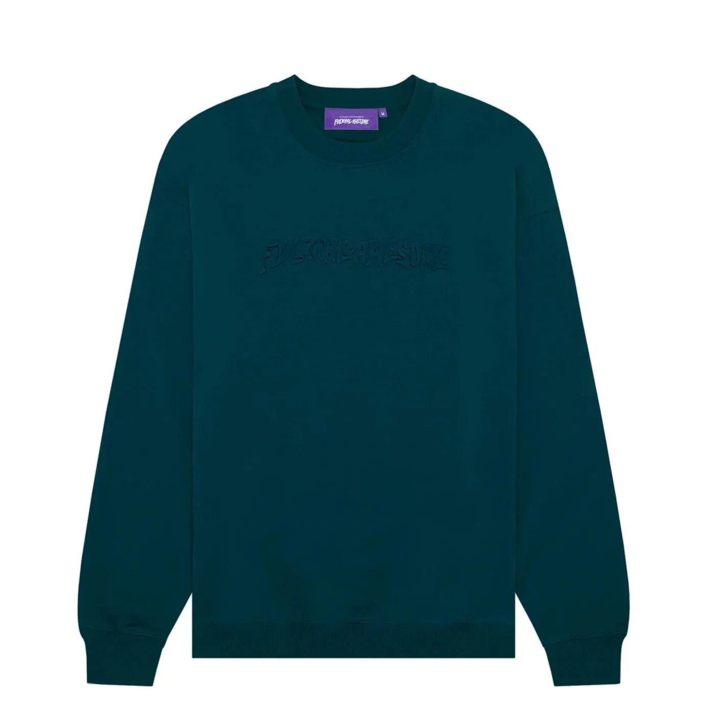 Fucking Awesome - Stamp Embossed Crew Teal - Teal - ARROW & BEAST