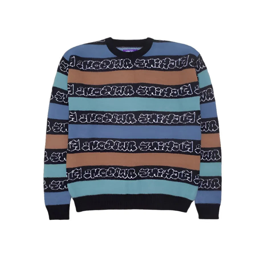 Fucking Awesome - Inverted Wanto Brushed Sweater - Black / Multi - ARROW & BEAST