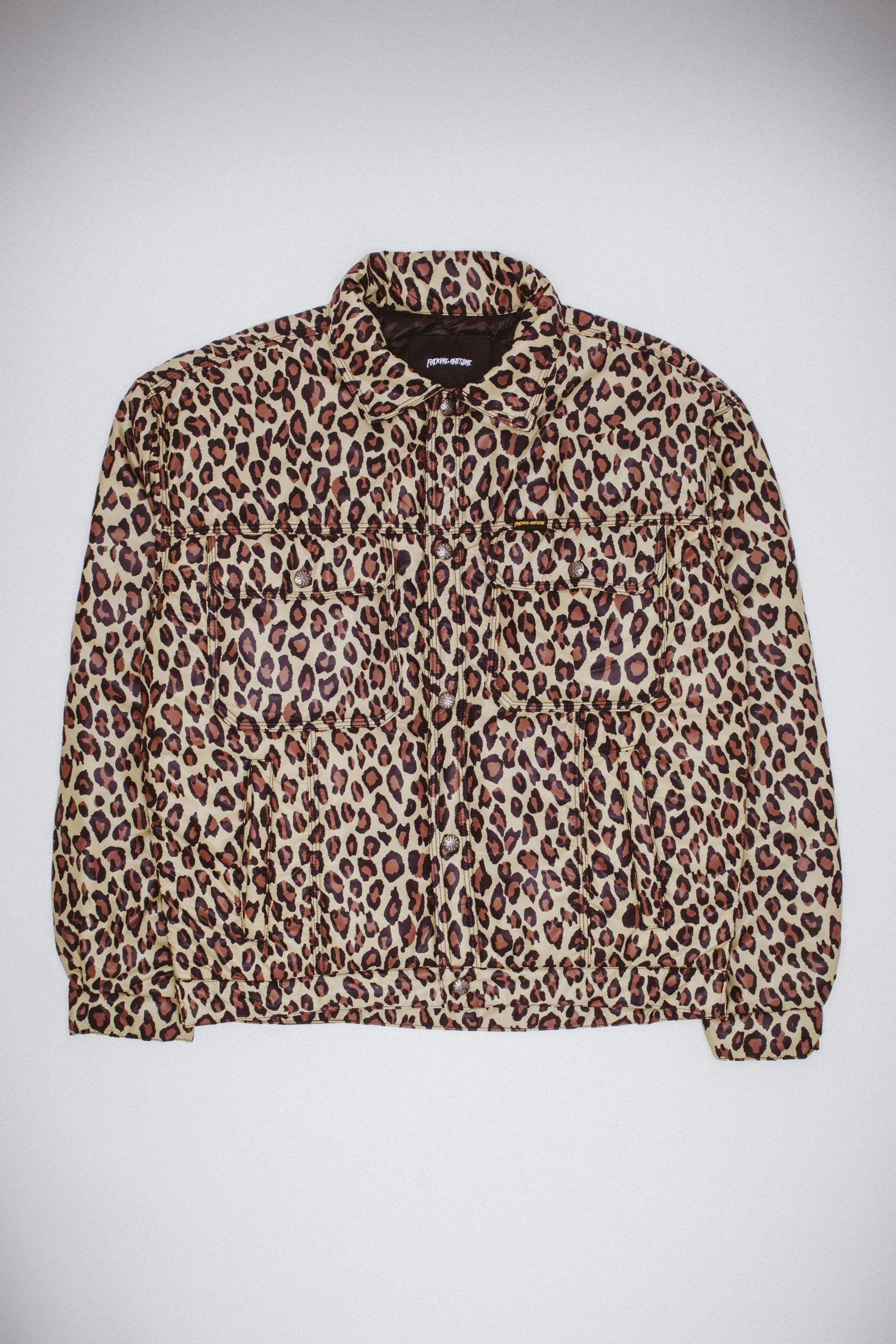 Fucking Awesome - Nylon Oversized Trucker - Leopard - ARROW & BEAST