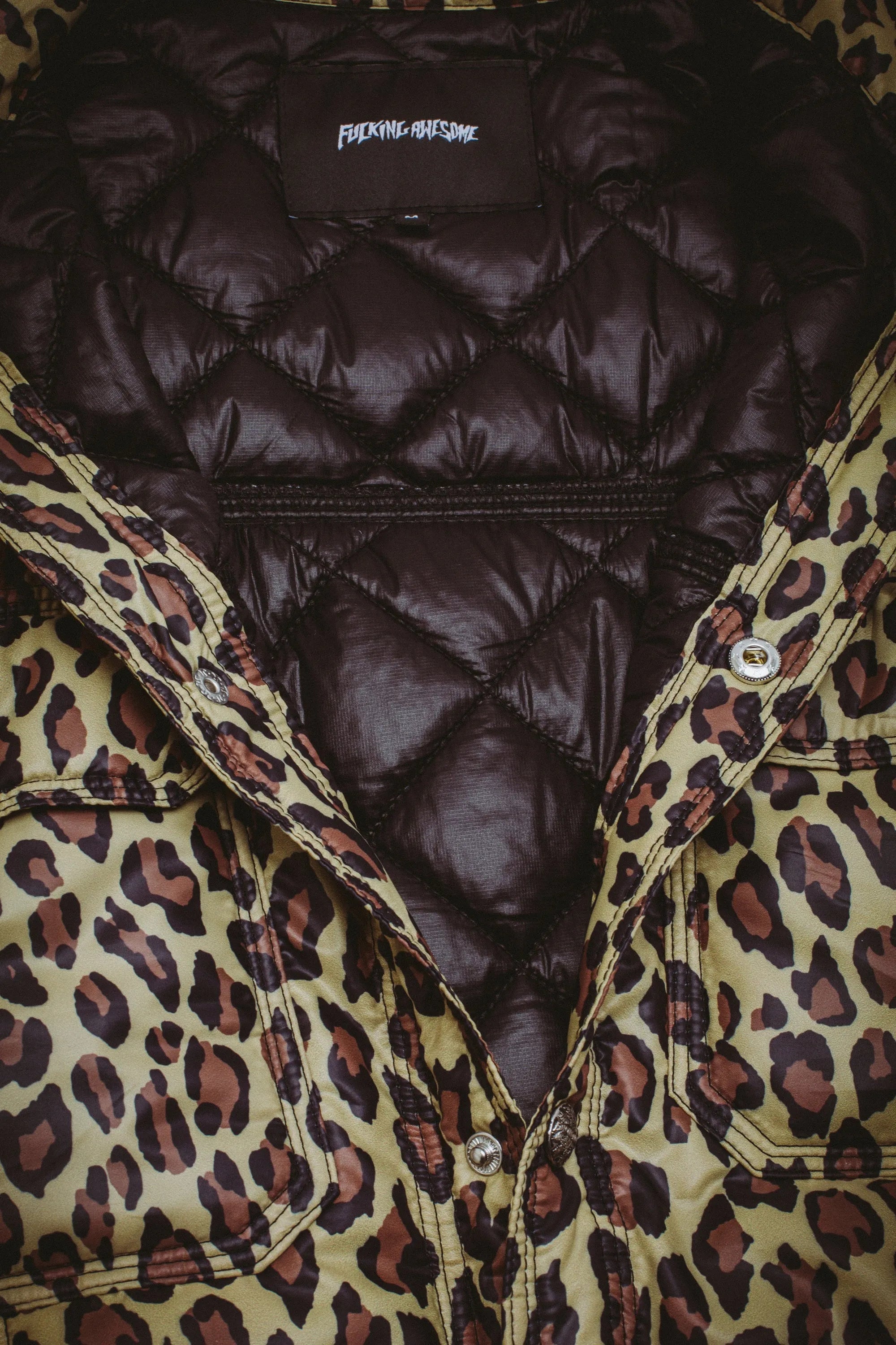 Fucking Awesome - Nylon Oversized Trucker - Leopard - ARROW & BEAST