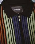 Fucking Awesome - Multi Stripe Zip Polo - Black/Striped - ARROW & BEAST