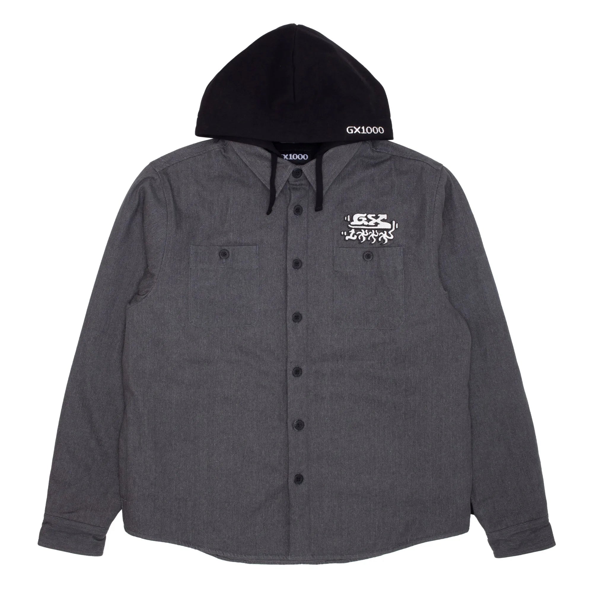 GX1000 - Denim Hooded Jacket - Black - ARROW & BEAST
