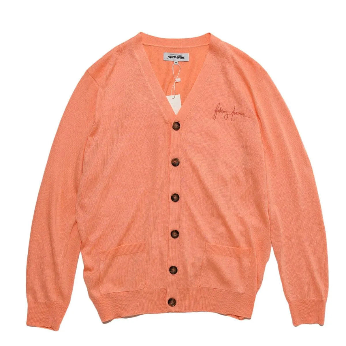 Fucking Awesome - Cursive Cardigan Salmon - ARROW & BEAST