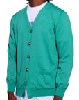 Fucking Awesome - Cursive Cardigan Teal - ARROW & BEAST