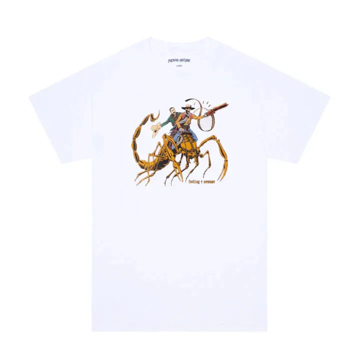 Fucking Awesome Louie Scropion Tee White - ARROW & BEAST