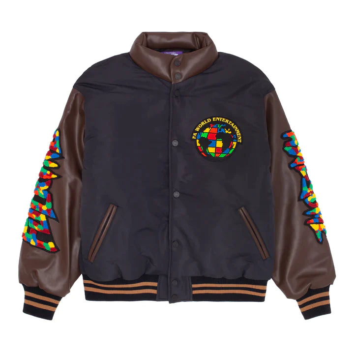 Fucking Awesome Gum Stamp Chenniele Varsity Puffer Black Brown