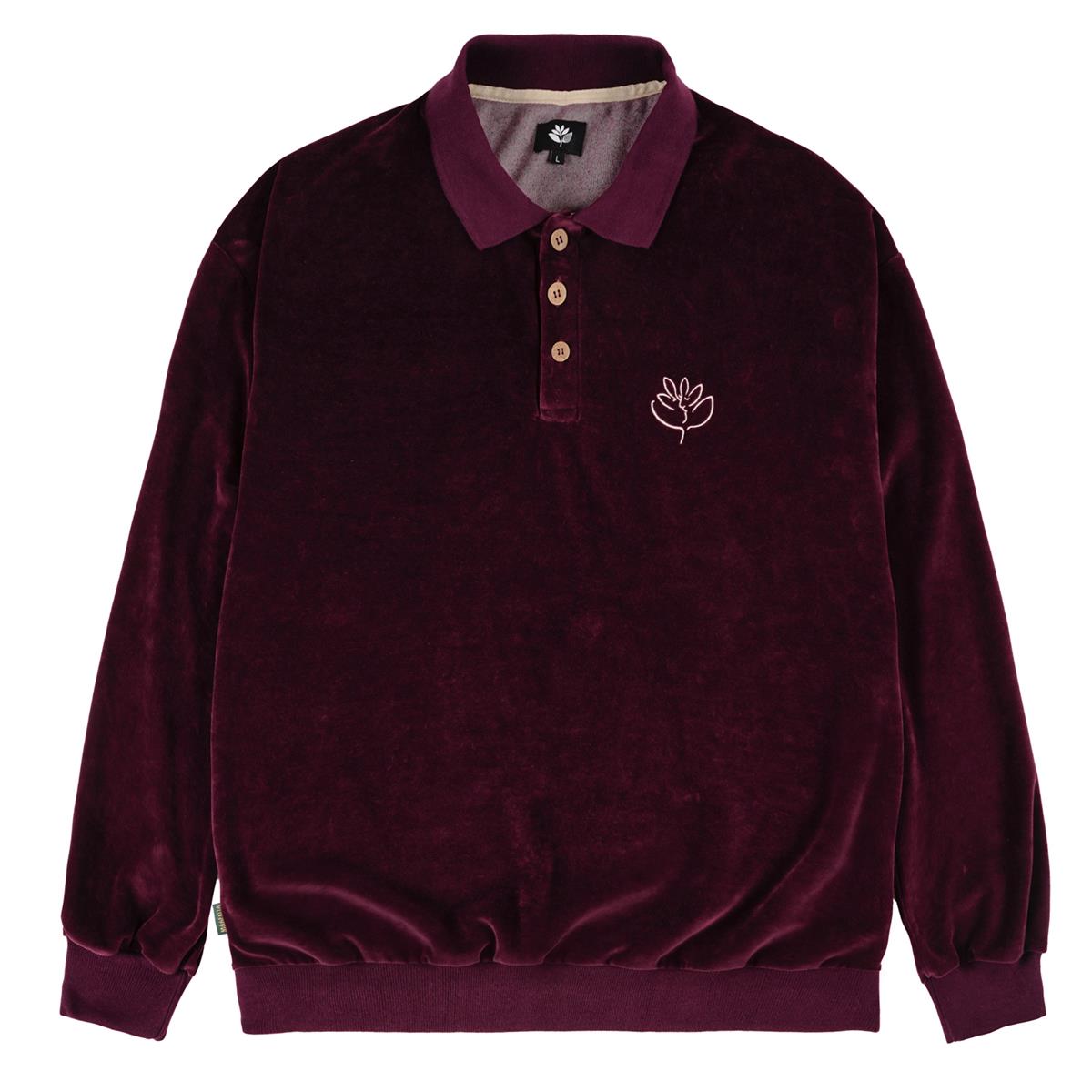 Magenta Skateboards - LE BAISER POLO VELOURS - BURGUNDY - Burgundy - ARROW & BEAST