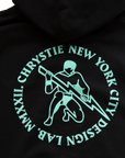 Chrystie NYC Zeus Logo Zip Hoodie Black - ARROW & BEAST