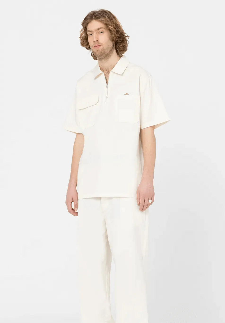 Dickies Skate x Pop Trading Co Short Sleeve Shirt Off White - ARROW & BEAST