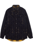 Fucking Awesome Lightweight Reversible Flannel Jacket Black Yellow - ARROW & BEAST