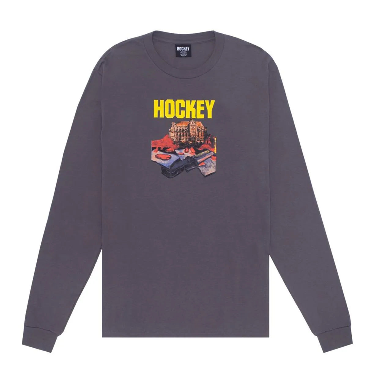 Hockey Skateboards St. Kev L/s Tee Charcoal - ARROW & BEAST
