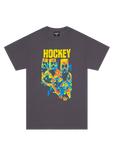Hockey Skateboards Bag Heads 3 Tee Charcoal - ARROW & BEAST