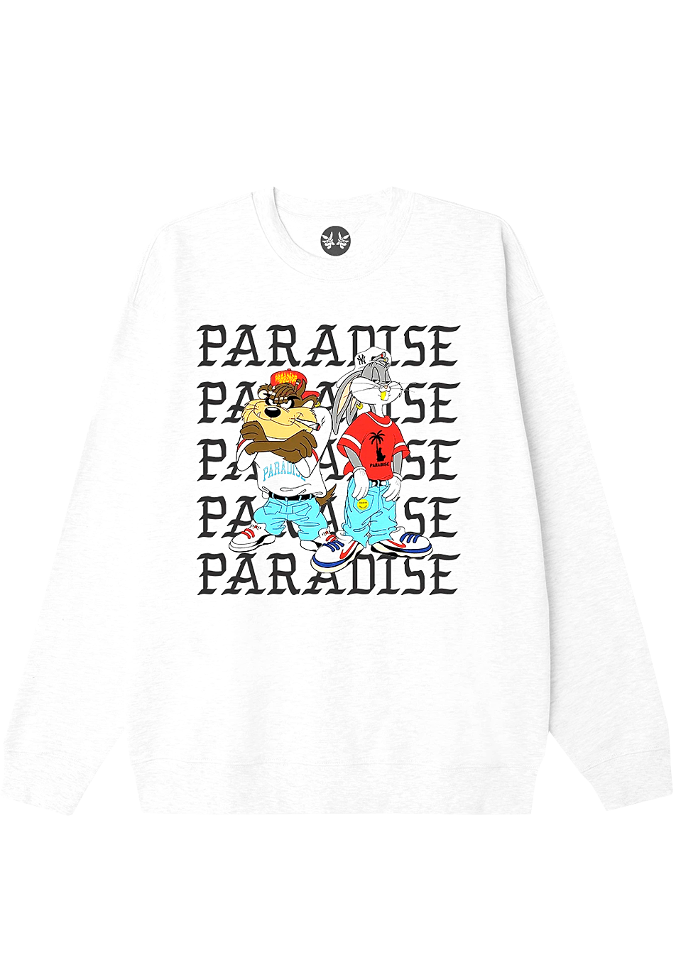 Paradise Kriss Kross Crew White OUTLET - ARROW & BEAST