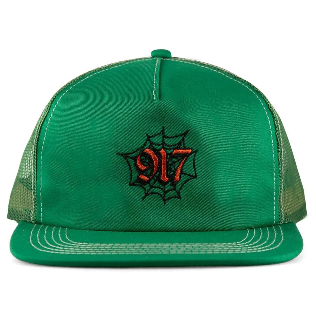 Call Me 917 Web Green Trucker Hat - ARROW & BEAST
