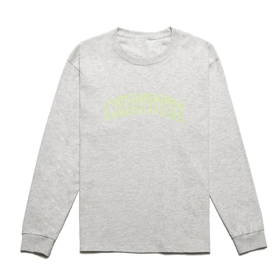 Chrystie NYC Collegiate Logo Long Sleeve Shirt Grey - ARROW & BEAST