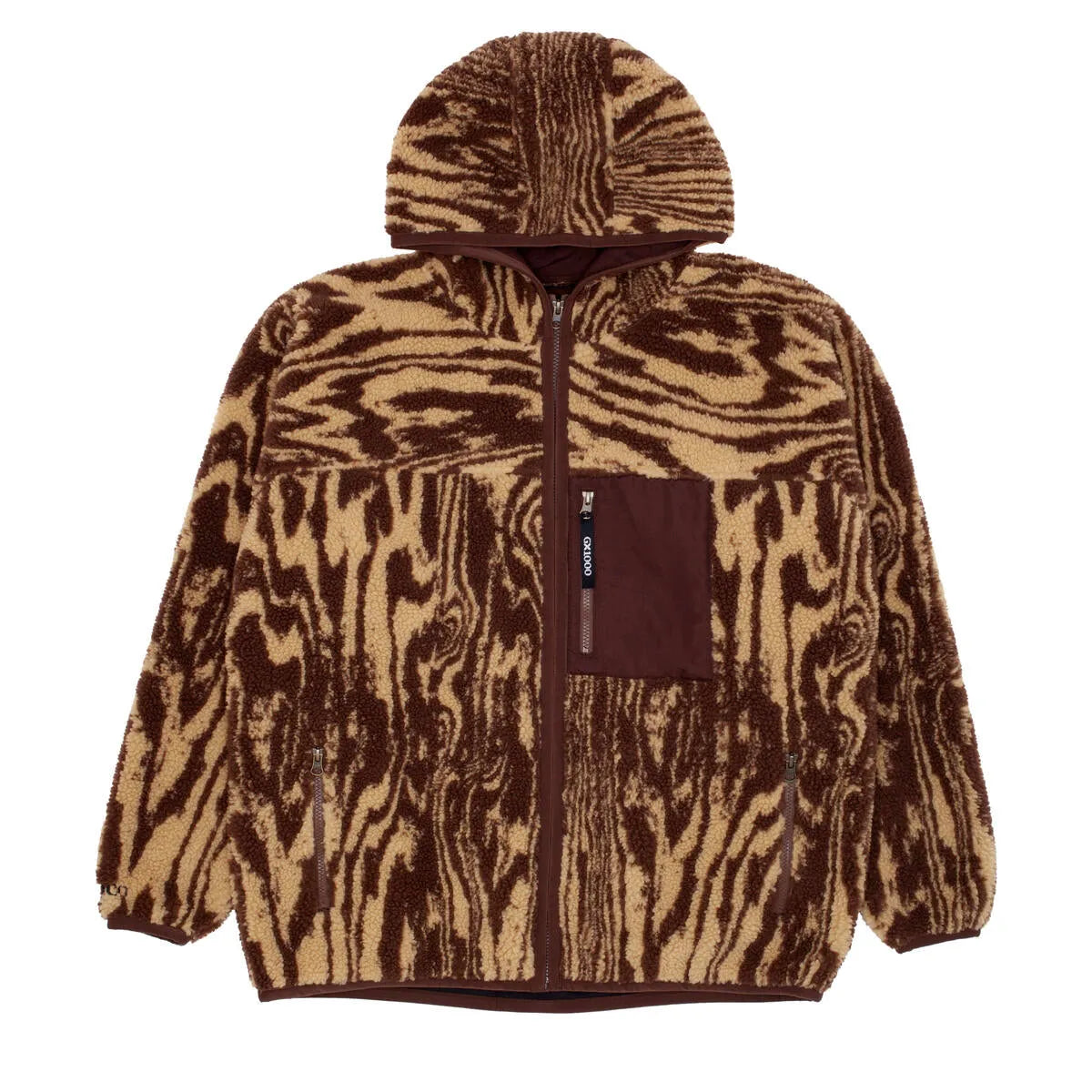GX1000 Hooded Sherpa Jacket Brown - ARROW & BEAST
