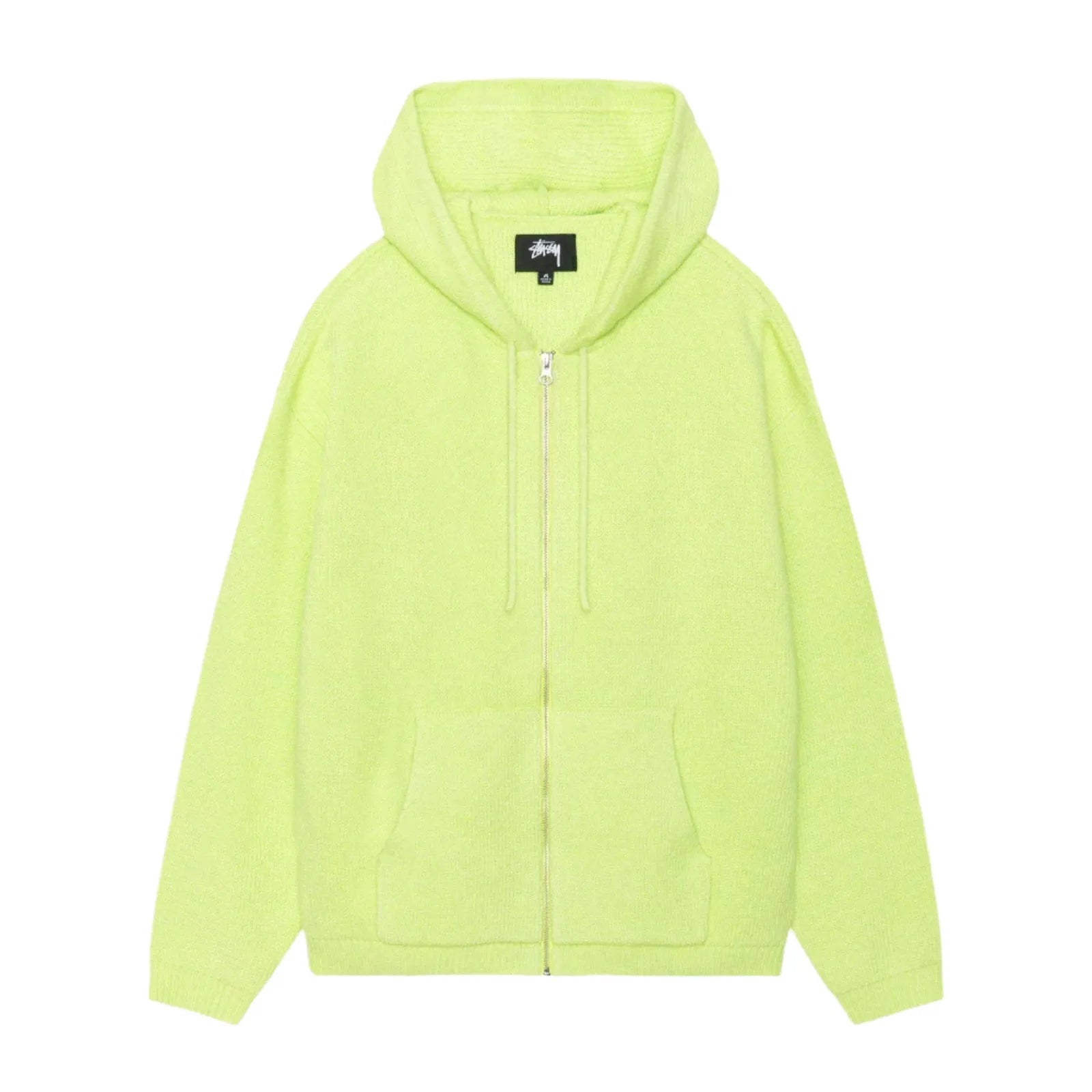 Stüssy Zip Up Hooded Sweater Faded Lime - ARROW & BEAST