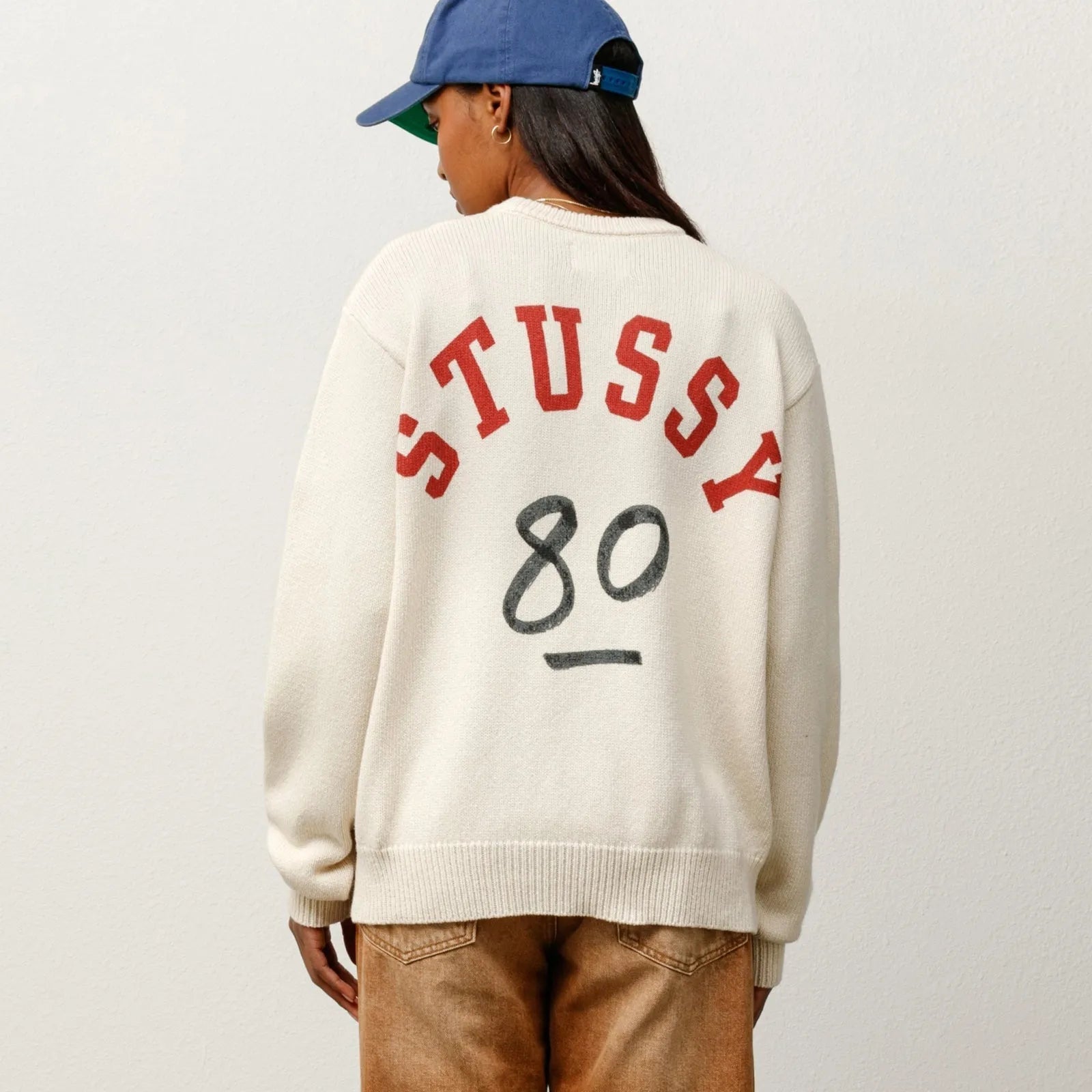Stüssy Handwritten Sweater Natural - ARROW & BEAST