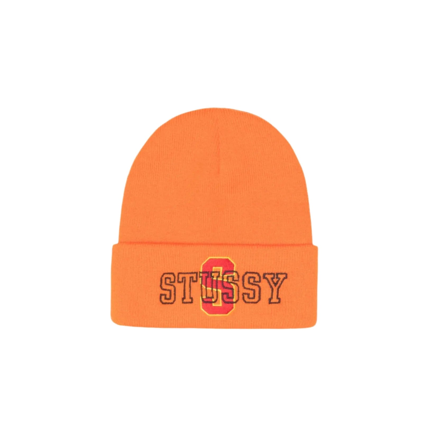 Stüssy Cuff Beanie Varsity S Orange - ARROW & BEAST