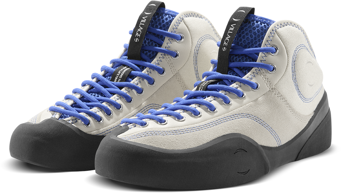 Village PM 1PM MID Sneaker - Cream - Blue