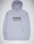 Fucking Awesome Spike Repeat Embroidered Hoodie Grey Heather - ARROW & BEAST