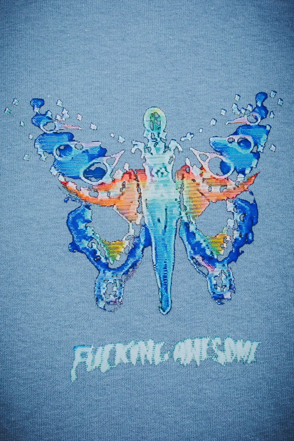 Fucking Awesome Butterfly Short Sleeve Tee Stone Blue - ARROW & BEAST