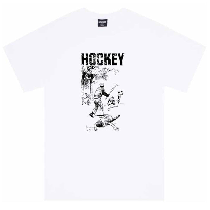 Hockey - Baseball Tee - White