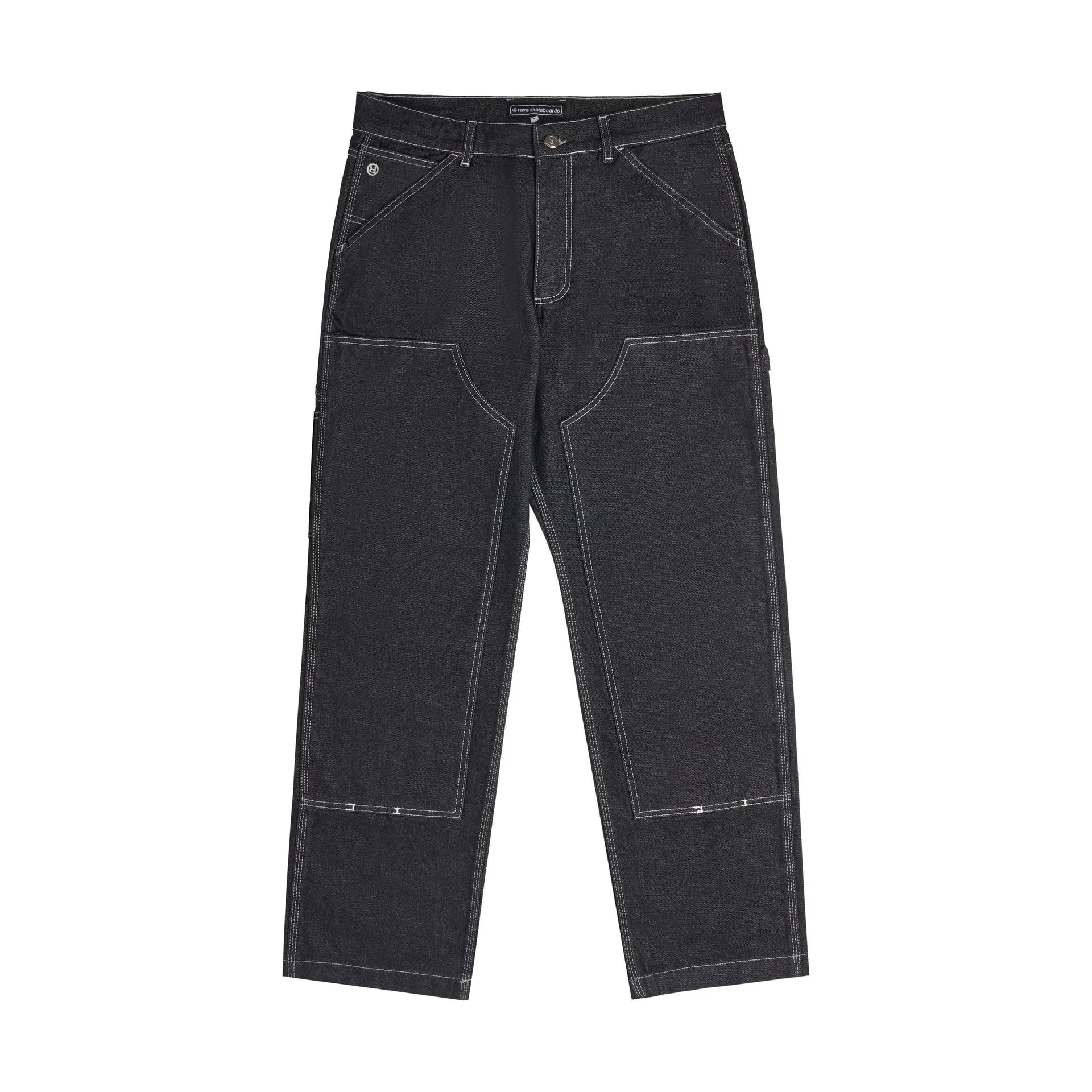 Hockey Skateboards x Independent Double Knee Jean Black