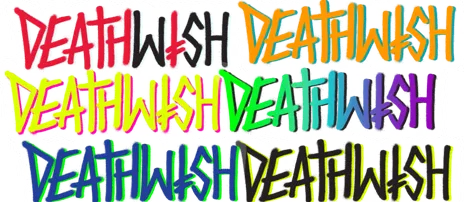 Deathwish Brand Logo SML Stickers 10pk - ARROW & BEAST