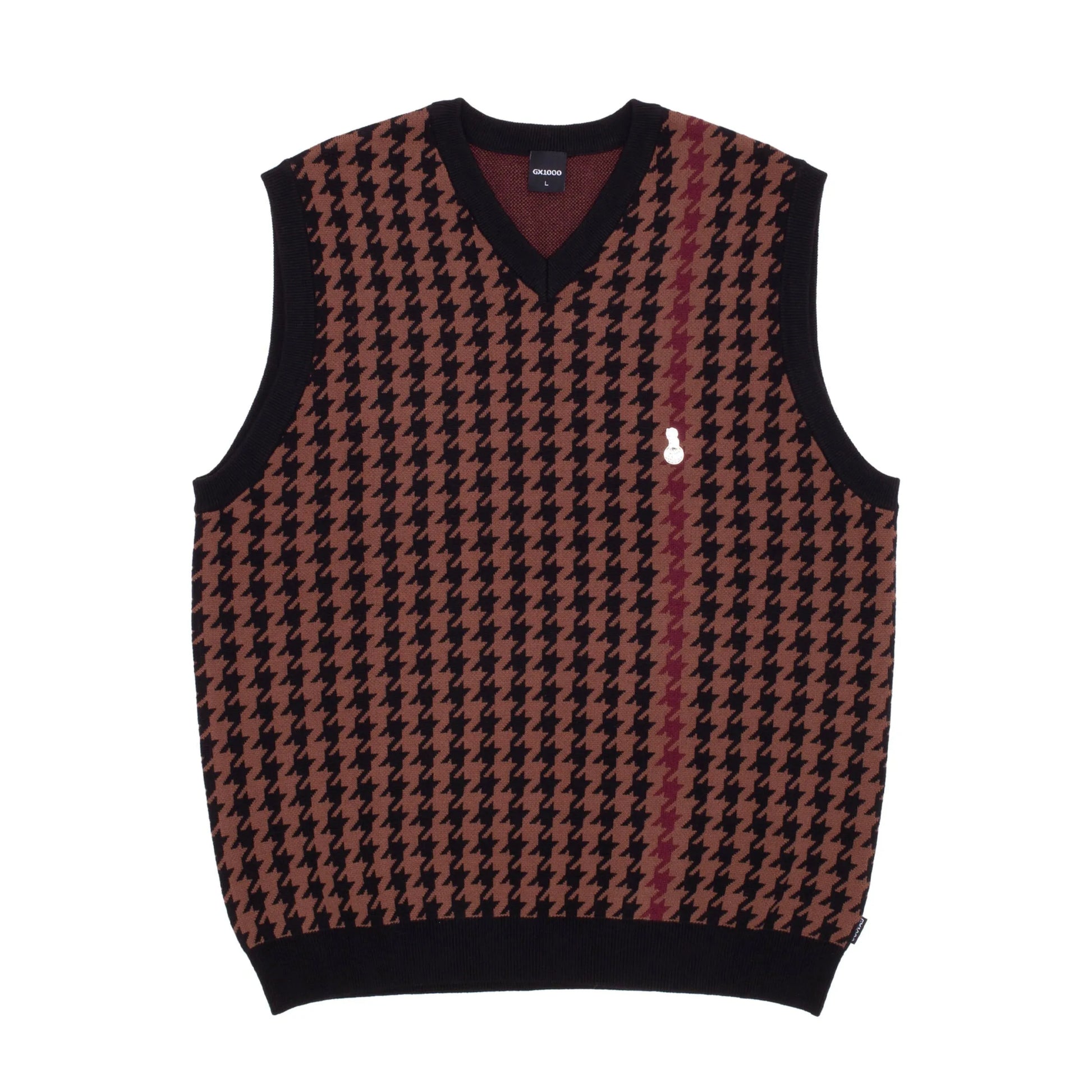 GX1000 Jacquard Knit Vest Brown - ARROW & BEAST