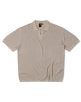 Former Merchandise - OPEN COLLAR KNIT POLO - Oat