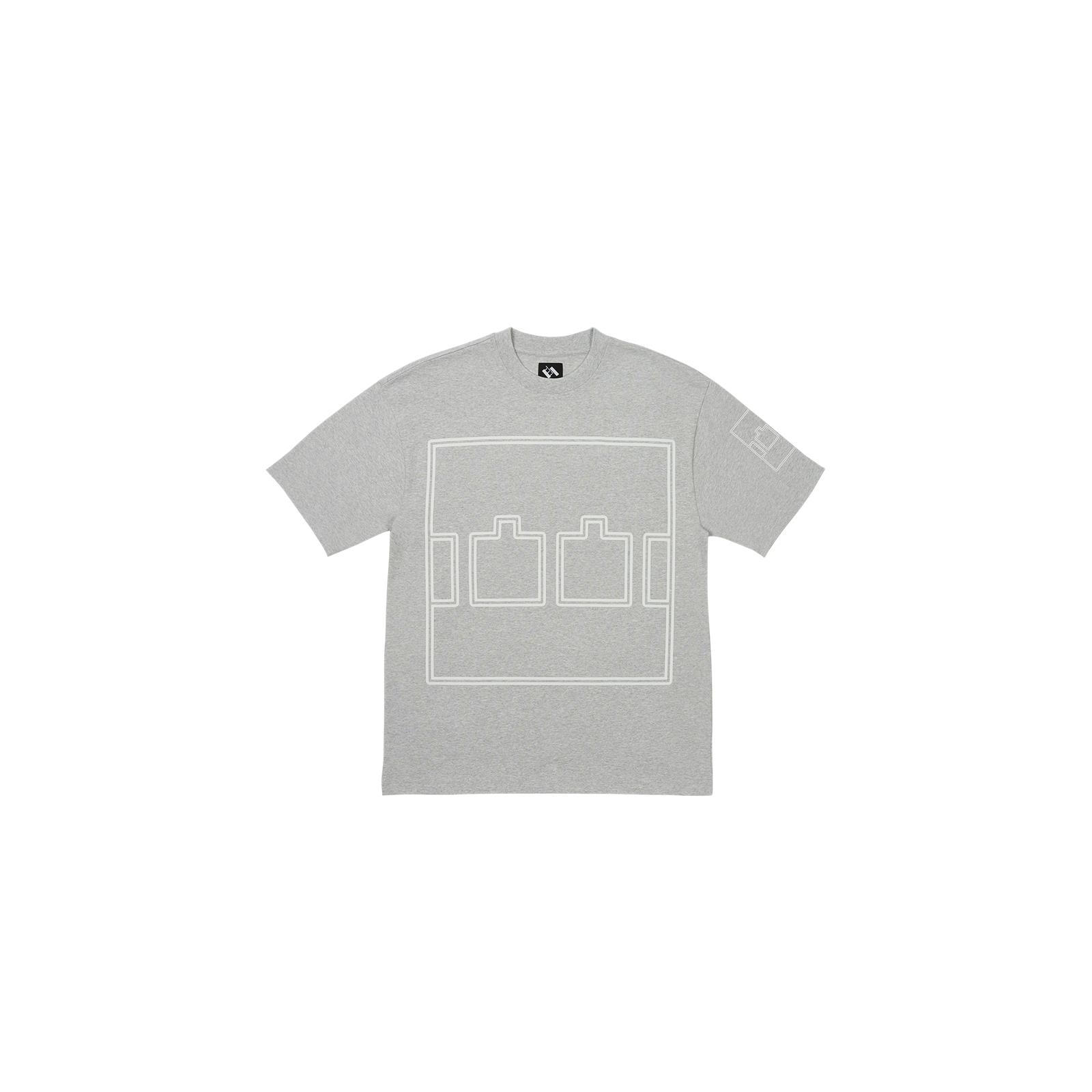 The Trilogy Tapes - TTT Logo Outline T-shirt Grey Marl