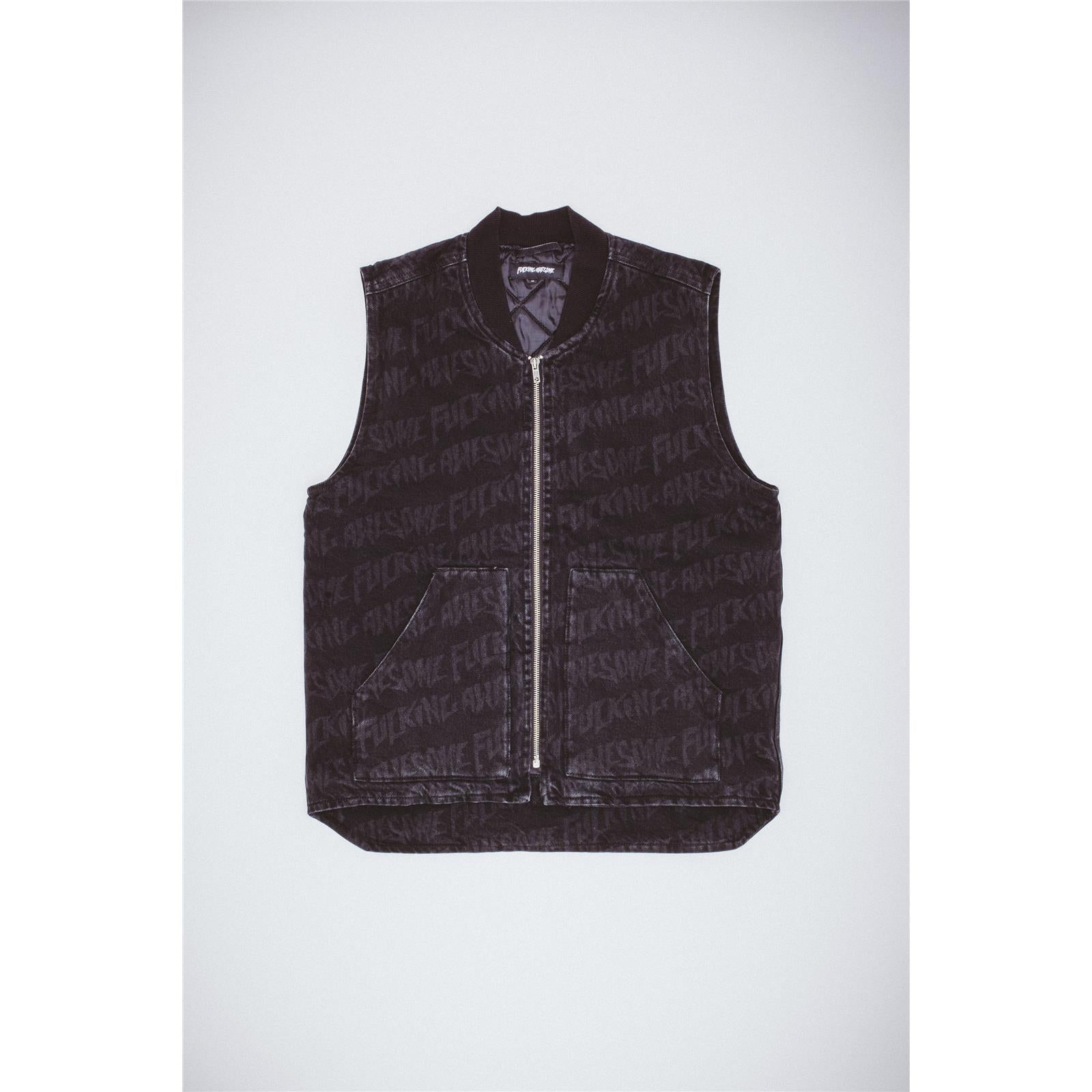 Fucking Awesome - Stamp Denim Vest - Black - ARROW & BEAST