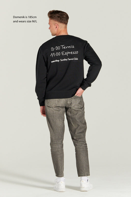Sunday Tennis Club Sweater Black