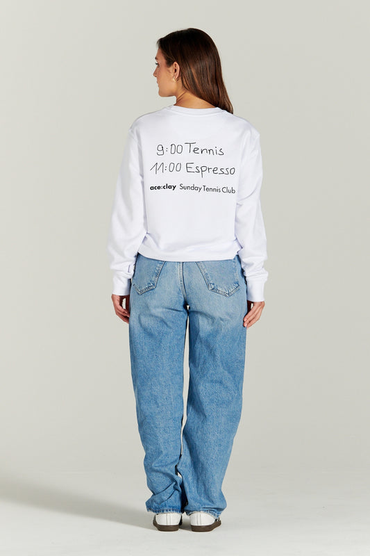 Sunday Tennis Club Sweater White