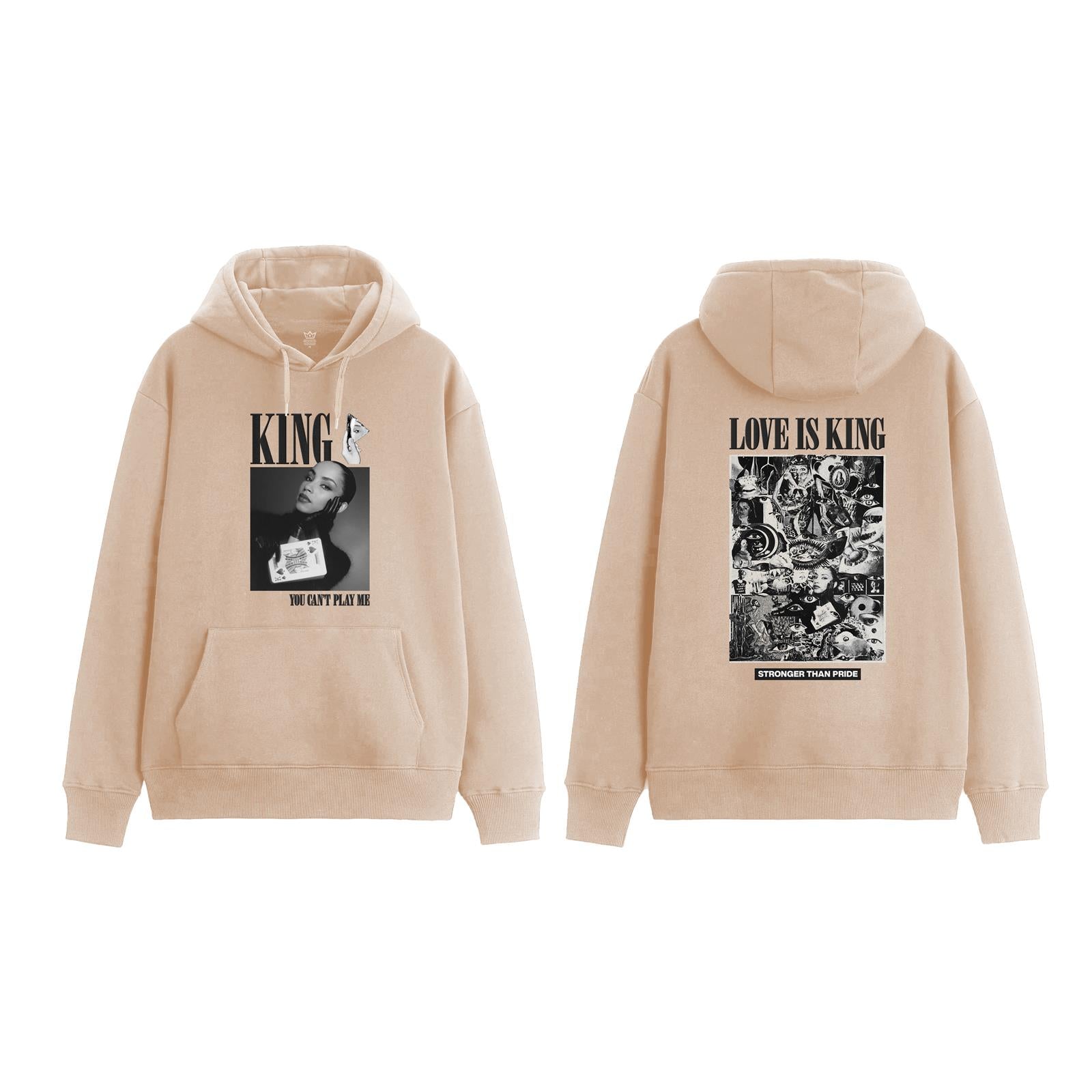 King Skateboards - &quot;SPADES&quot; HOOD - Tan