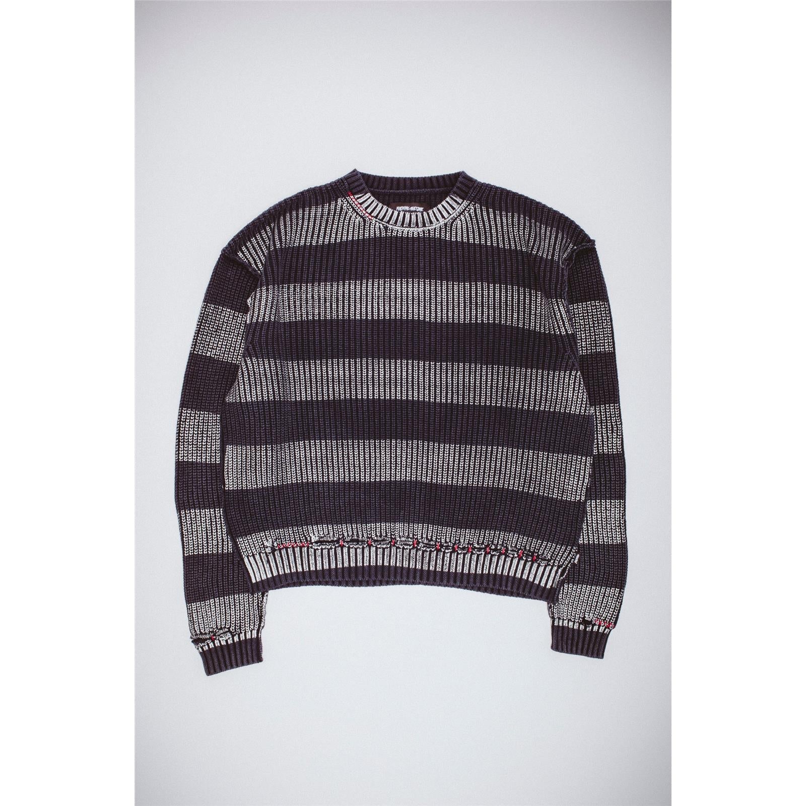 Fucking Awesome - Striped Sweater - Black/Silver/Striped