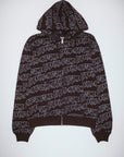 Fucking Awesome - AOP Stamp Zipped Hoodie - Black/Reflective