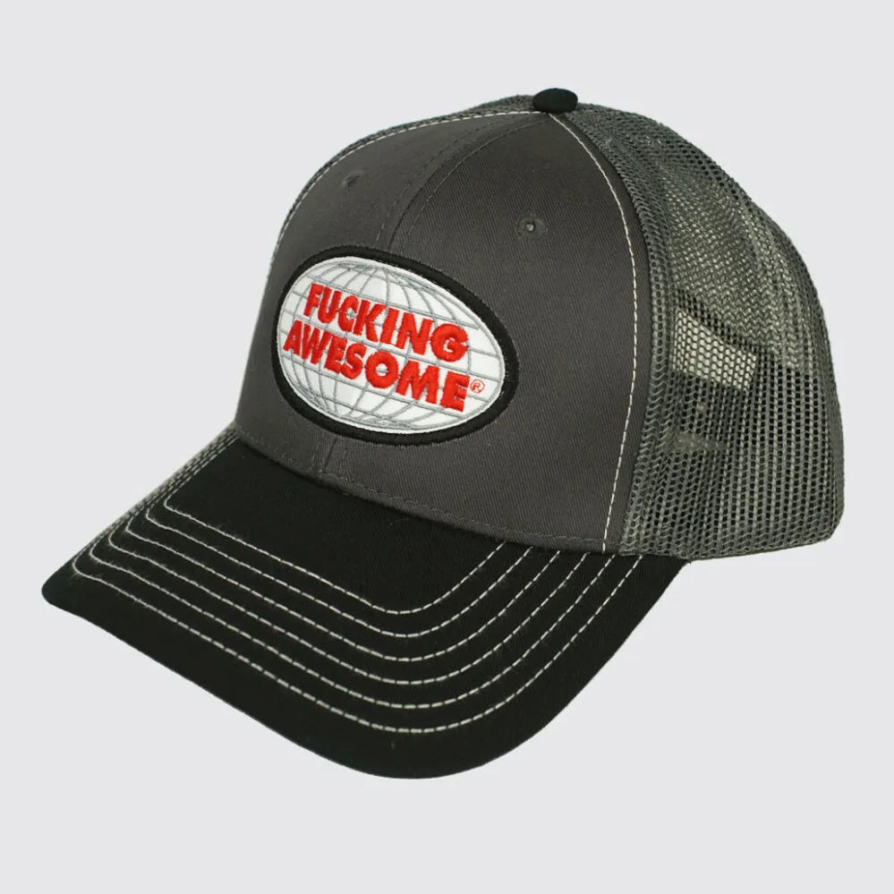 Fucking Awesome - Mechanics Six Panel Mesh Hat - Charcoal Grey - ARROW & BEAST