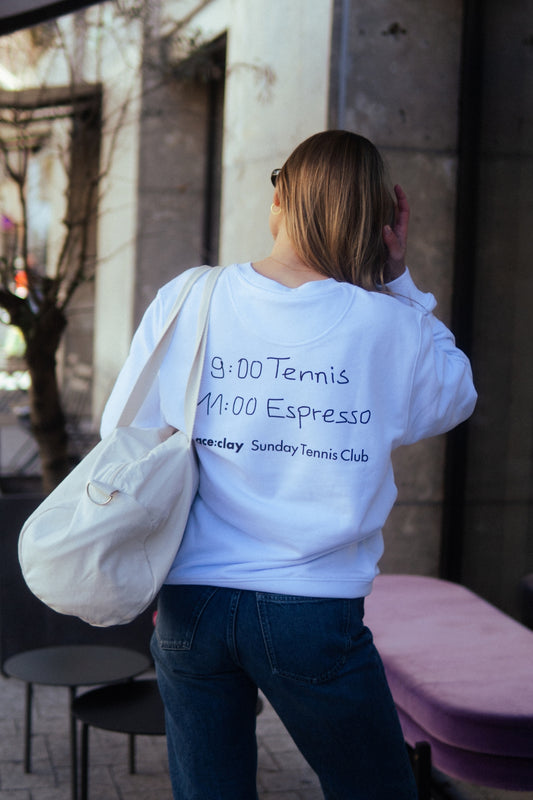 Sunday Tennis Club Sweater White
