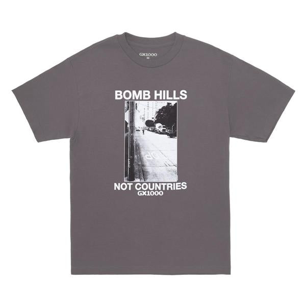 GX1000 Bomb Hills Not Countries Tee Charcoal