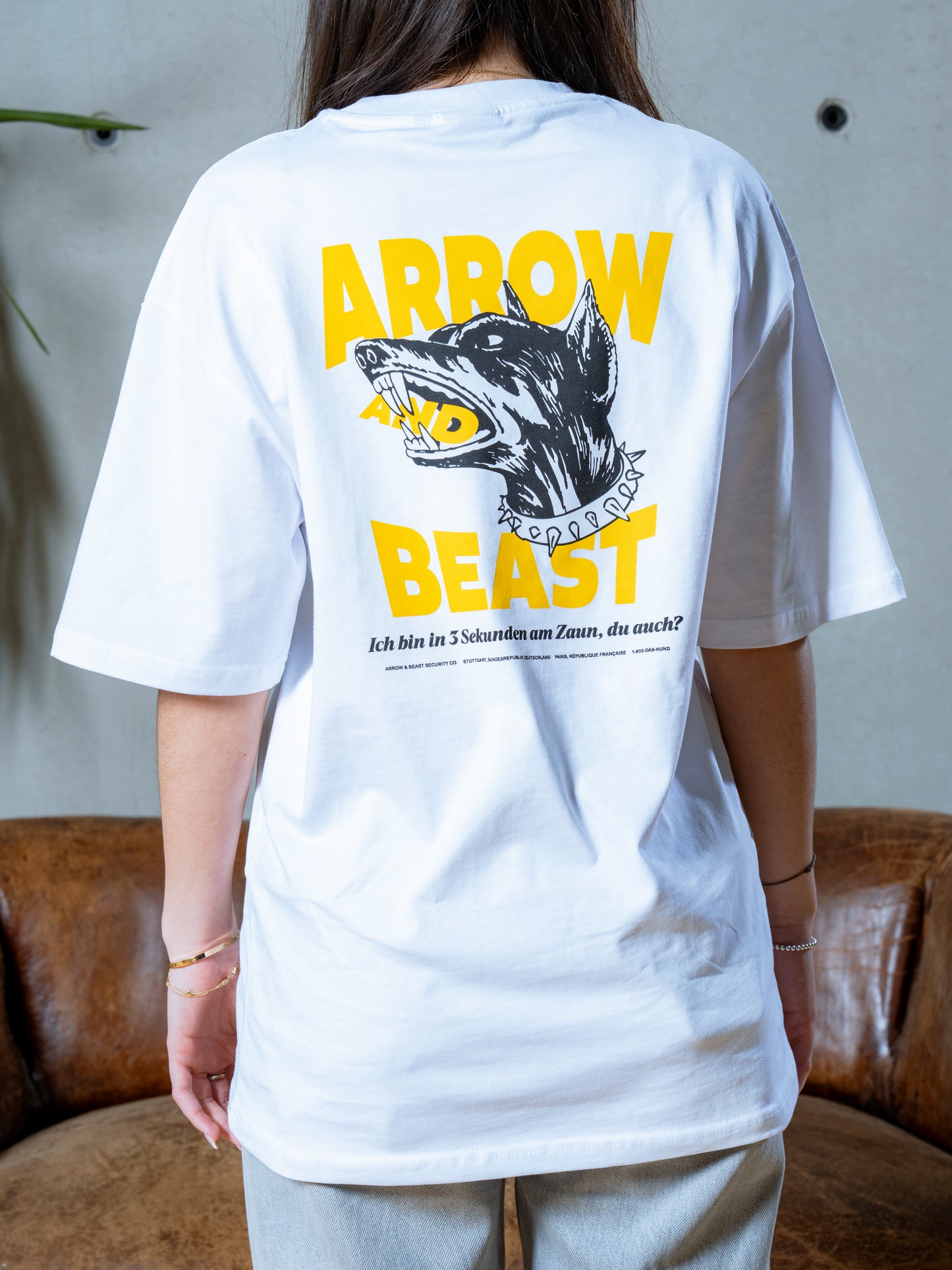 Arrow & Beast Doberman T-Shirt White