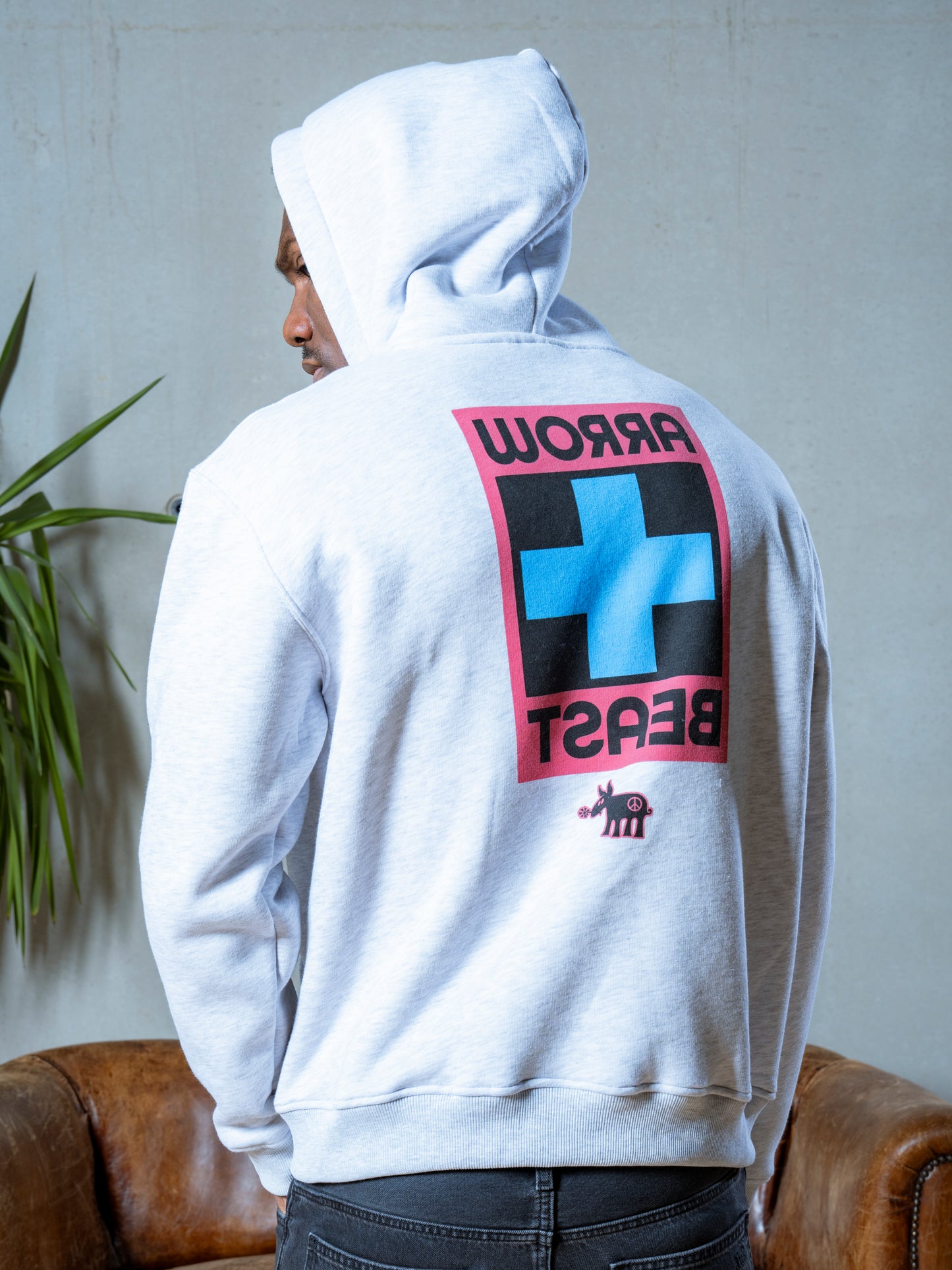 Arrow & Beast Insurgency Hooded Sweatshirt Heather Grey