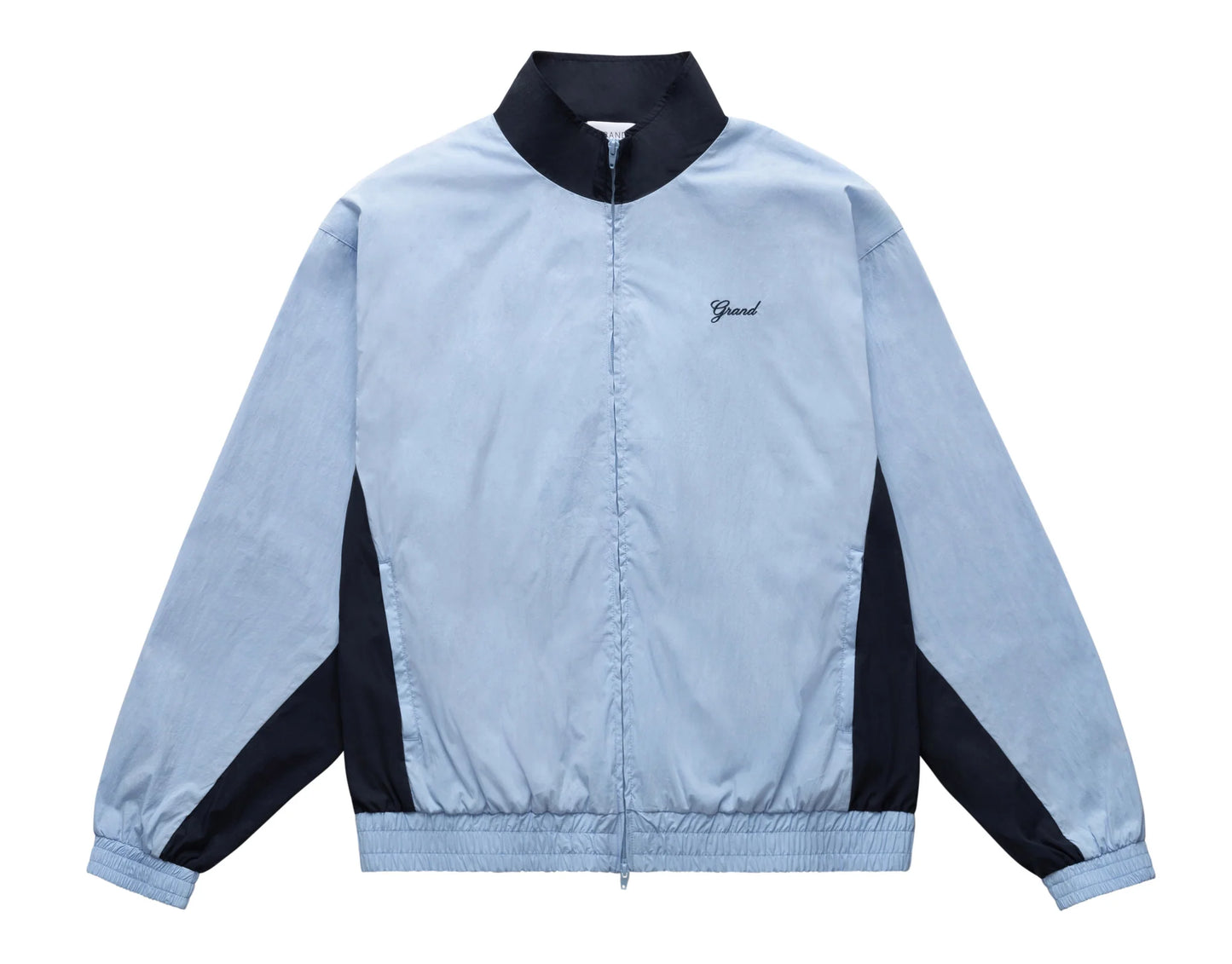 COTTON/NYLON TRACK JACKET POWDER BLUE