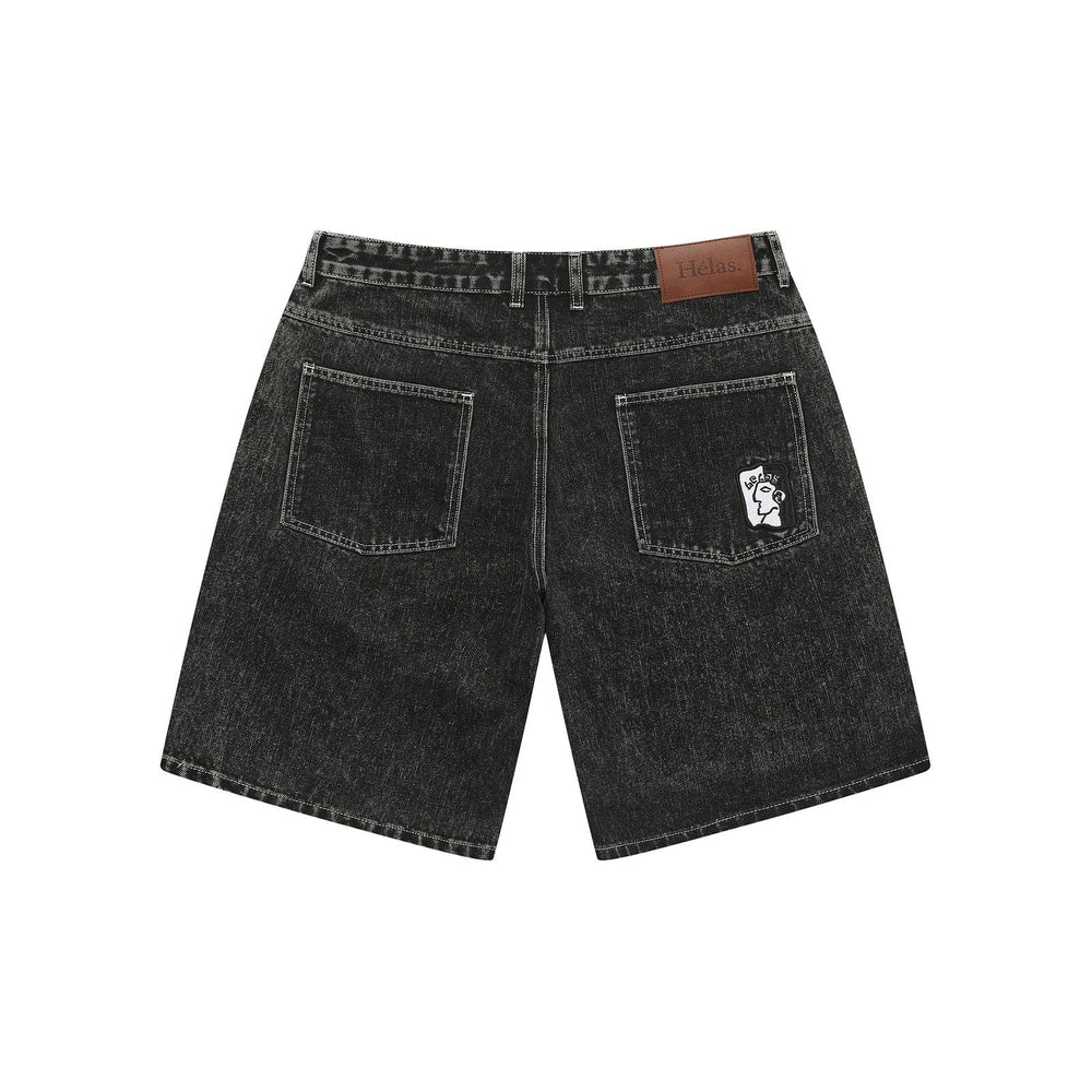 Helas Dieu Grec Jeans Shorts Washed Black