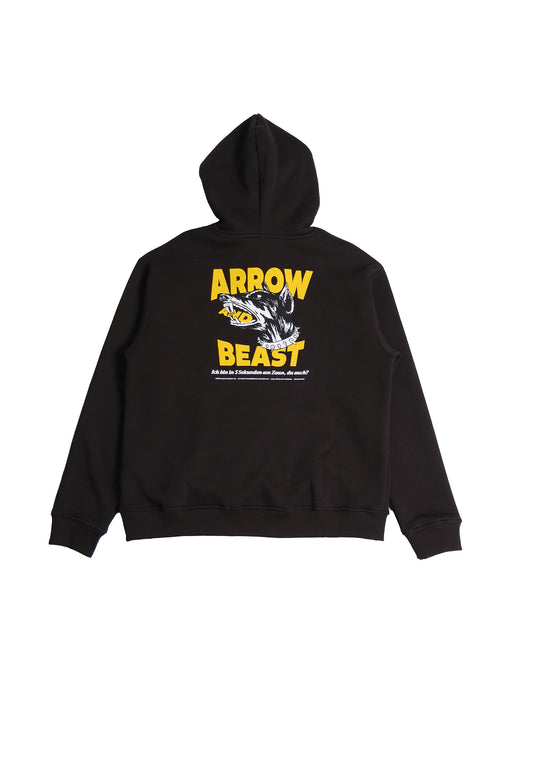 Arrow & Beast Doberman Hooded Sweatshirt Black