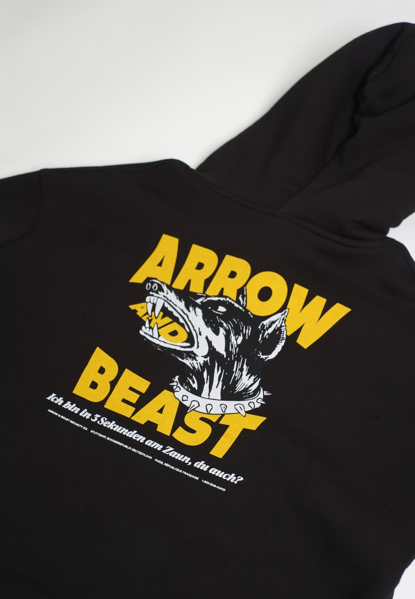 Arrow & Beast Doberman Hooded Sweatshirt Black
