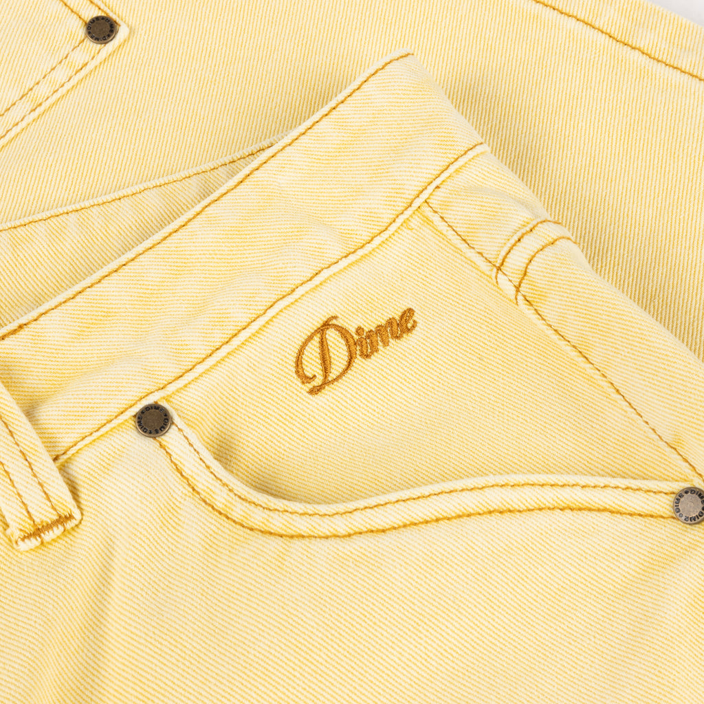 Dime MTL Carpenter Denim Shorts Lemon