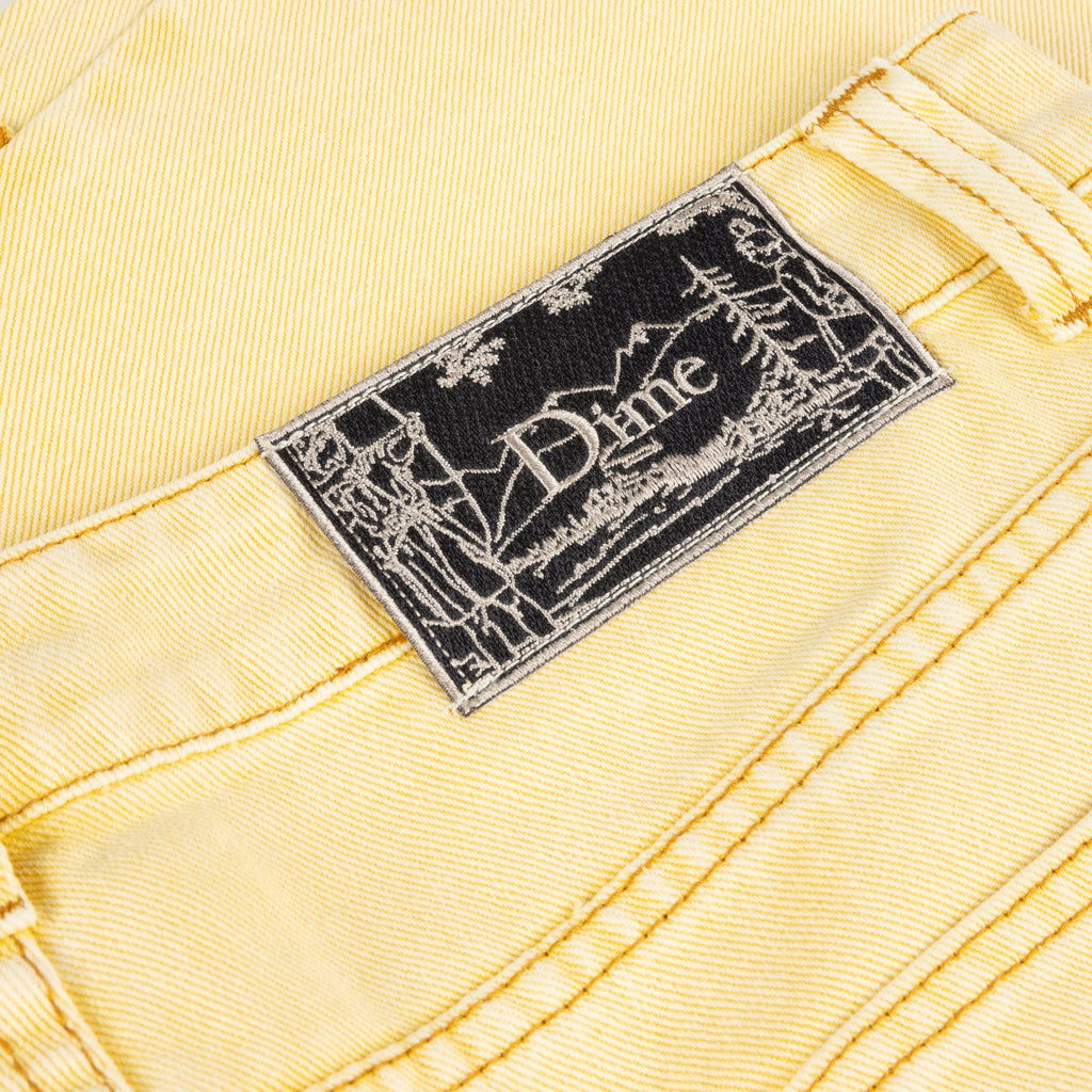 Dime MTL Carpenter Denim Shorts Lemon