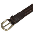 Metalwood Studio Braided Leather Belt Brown